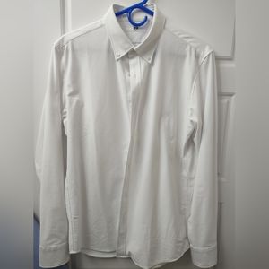 Uniqlo white button down oxford